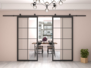 New Yorker dobbelt skydedør inkl. skinne og softclose